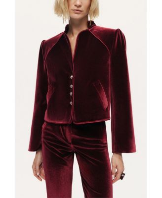 Women's Velvet Cropped Jacket