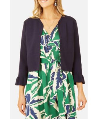 Women's Bell Sleeves Cropped Cardigan