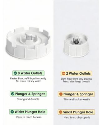 Easy Clean Wide-Mouth Dog Water Dispenser with Removable Bowl