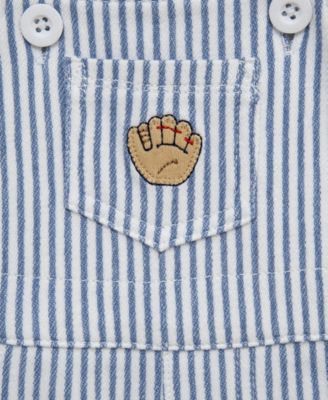 Baby Boys' Baseball Printed Shortall and Short-Sleeve T-Shirt, 2-Piece Set