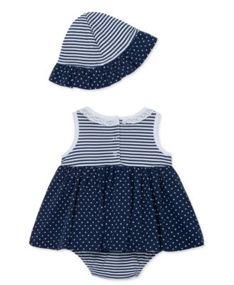 Baby Girls' Daisy Print Popover and Hat, 2-Piece Set