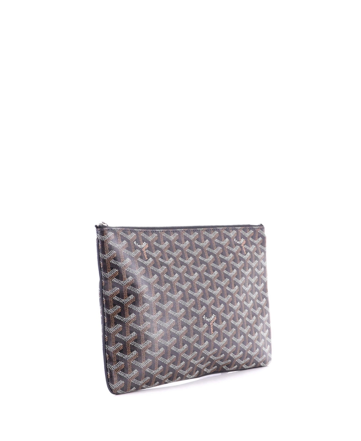 Pre-Owned Goyard Mm Senat Zip Pouch Coated Canvas