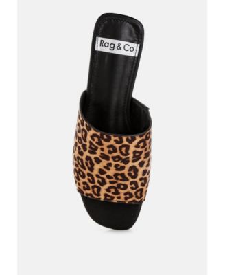 Women's Panthera Leopard Print Slider Flats