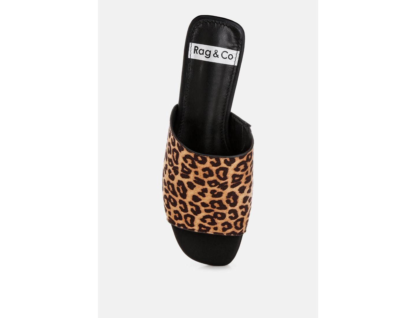 Женские балетки Rag & Co Panthera Leopard Print Slider, цвет: Леопардовый каучуковый — фото 4