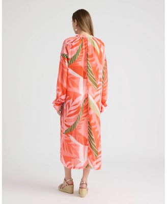 Women's Long Shirt Dress with Raglan Sleeve