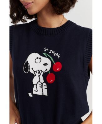 Women's Cotton Snoopy Cherry Tank