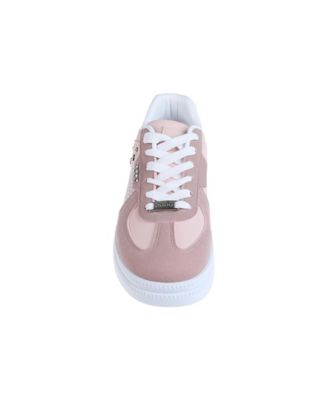 Women's Sneaker with bebe Hardware, Novelty Charms, Heart Print