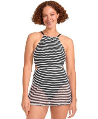 lands end crochet swim dress Lands' End Women's Crochet Monokini Swim Dress Swimsuit