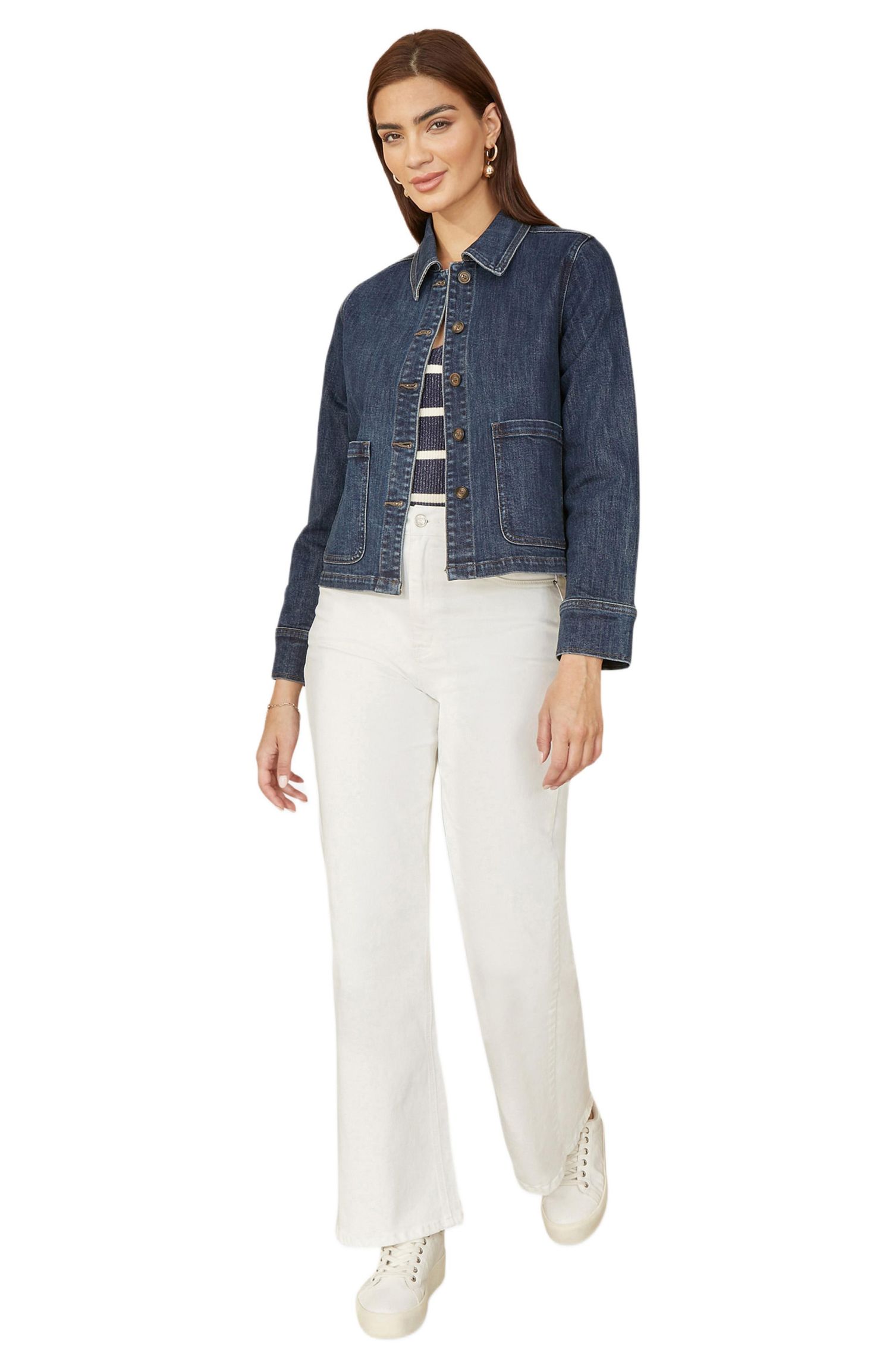 Women's Denim Jacket With Patch Pockets
