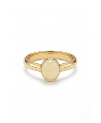 Halo Chalcedony Cabochon Ring