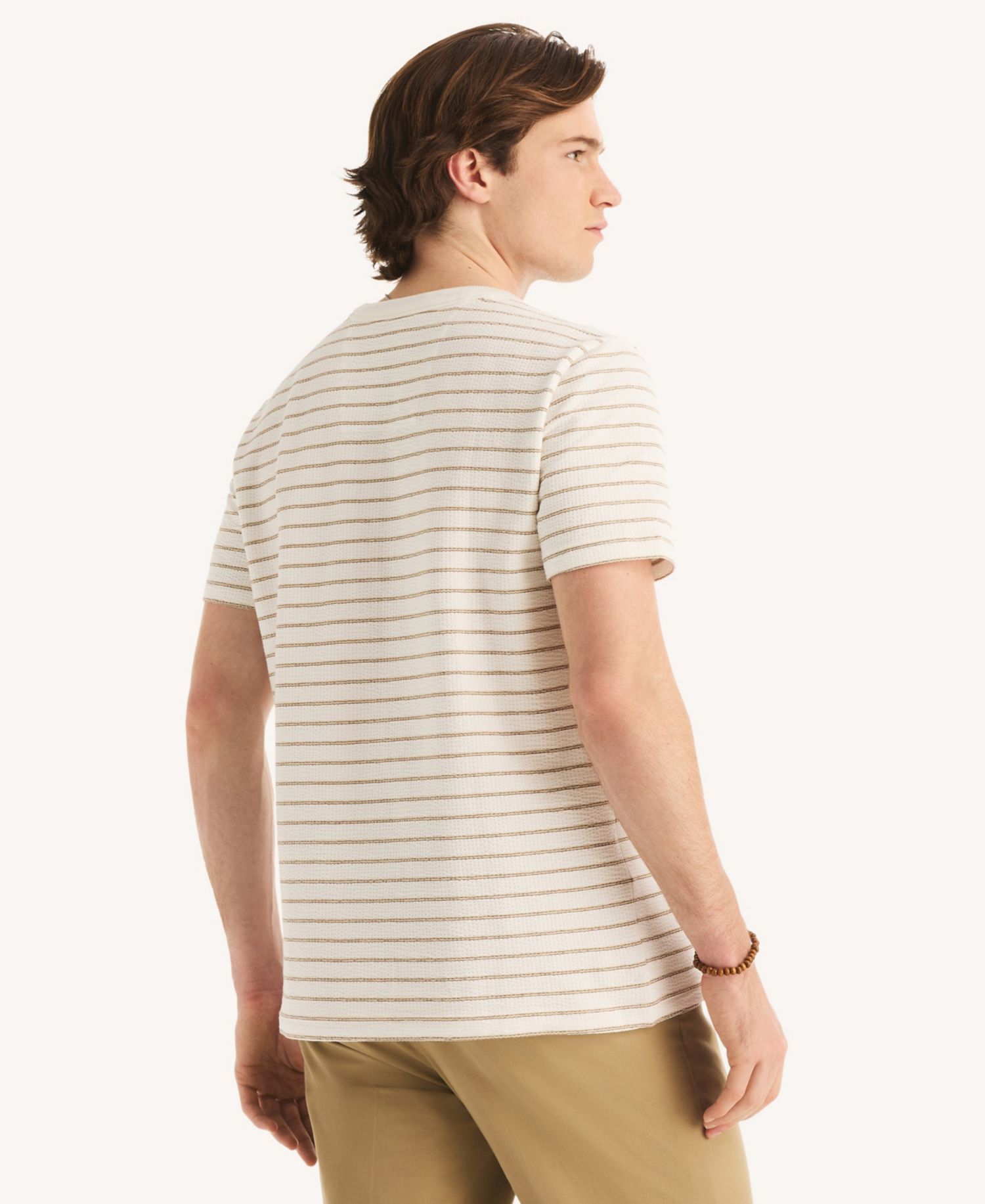 Men's Short-Sleeve Seersucker Striped T-Shirt