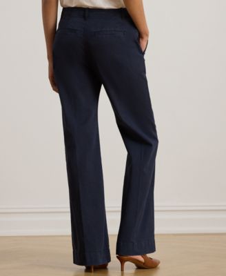 Petite High-Rise Flare Chino Pants