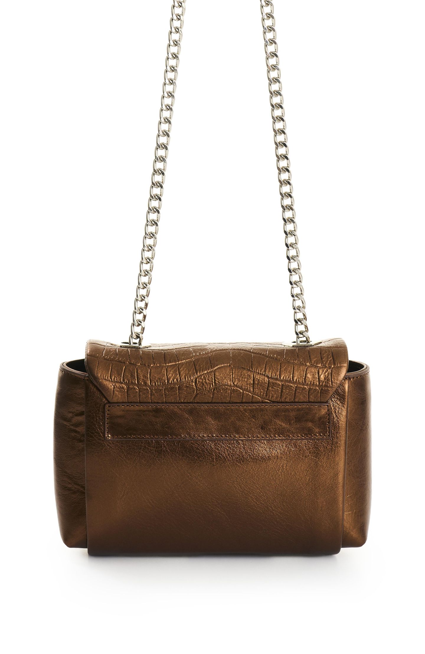 Женская сумка Velez Women'sLeather Crossbody Bag with Chain, цвет: Бронзовый — фото 3
