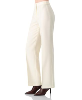Women's Straight-Leg Tailored Trousers in Natural Tone