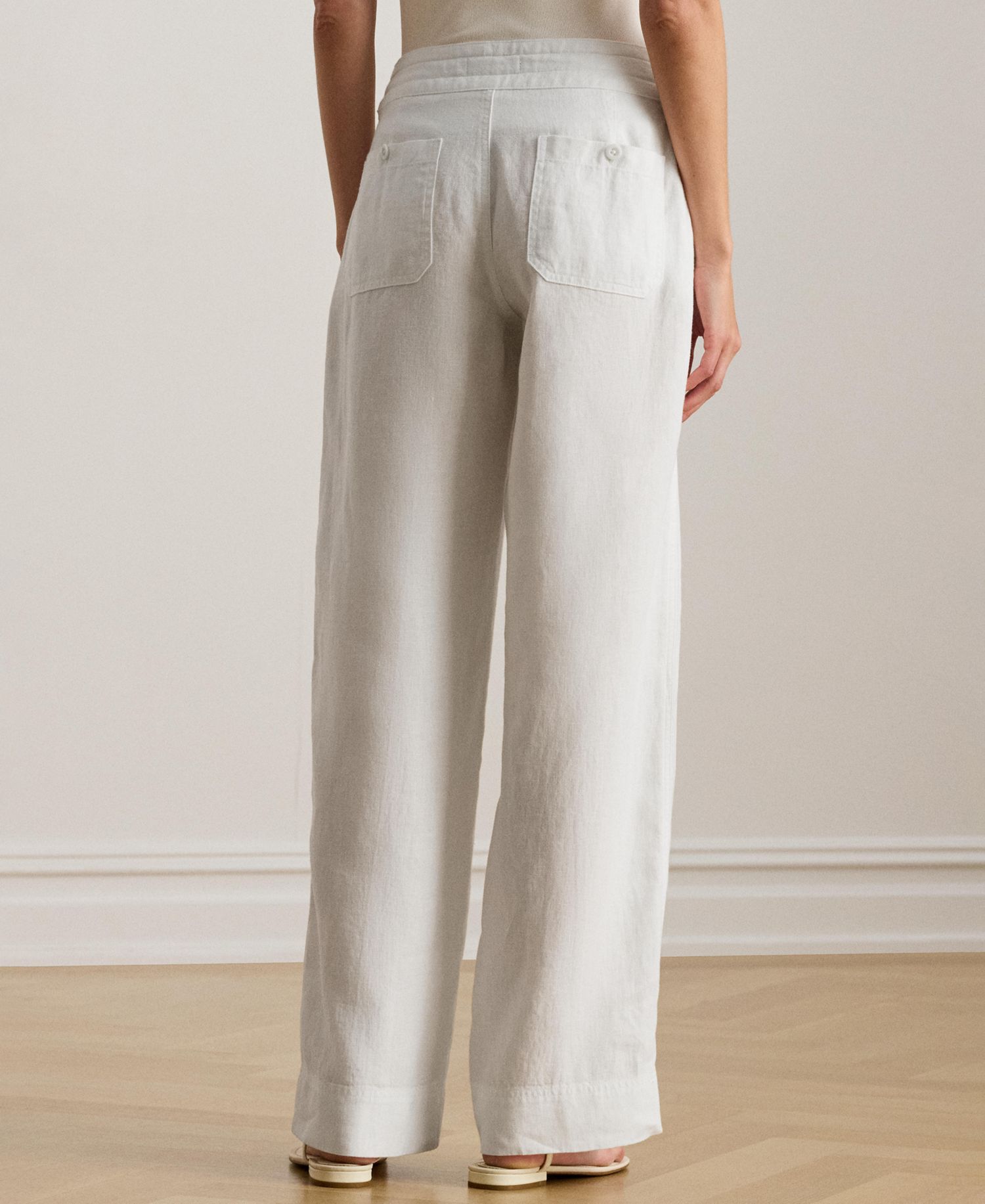 Petite Wide-Leg Linen Pants