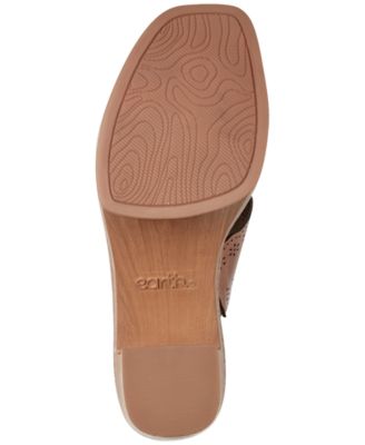 Women's Qamra Leather Criss-Cross Platform Block Heel Sandals