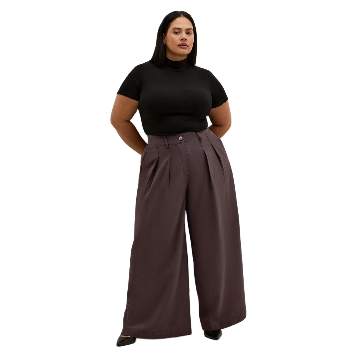 City Chic Women's Plus Abbie Wide Leg Pant
