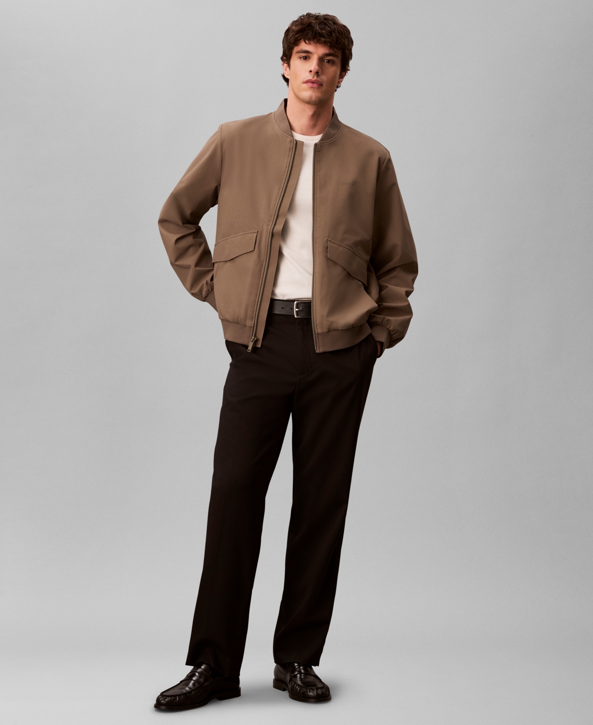 Calvin Klein Men's Soft Tech Classic-Fit Bomber Jacket