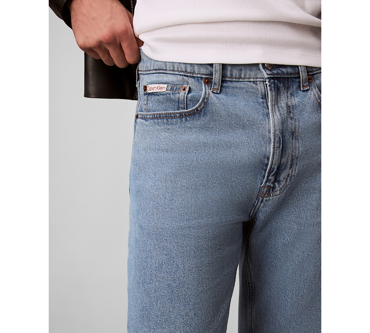 Calvin Klein Men's Standard Straight-Fit Stretch Jeans