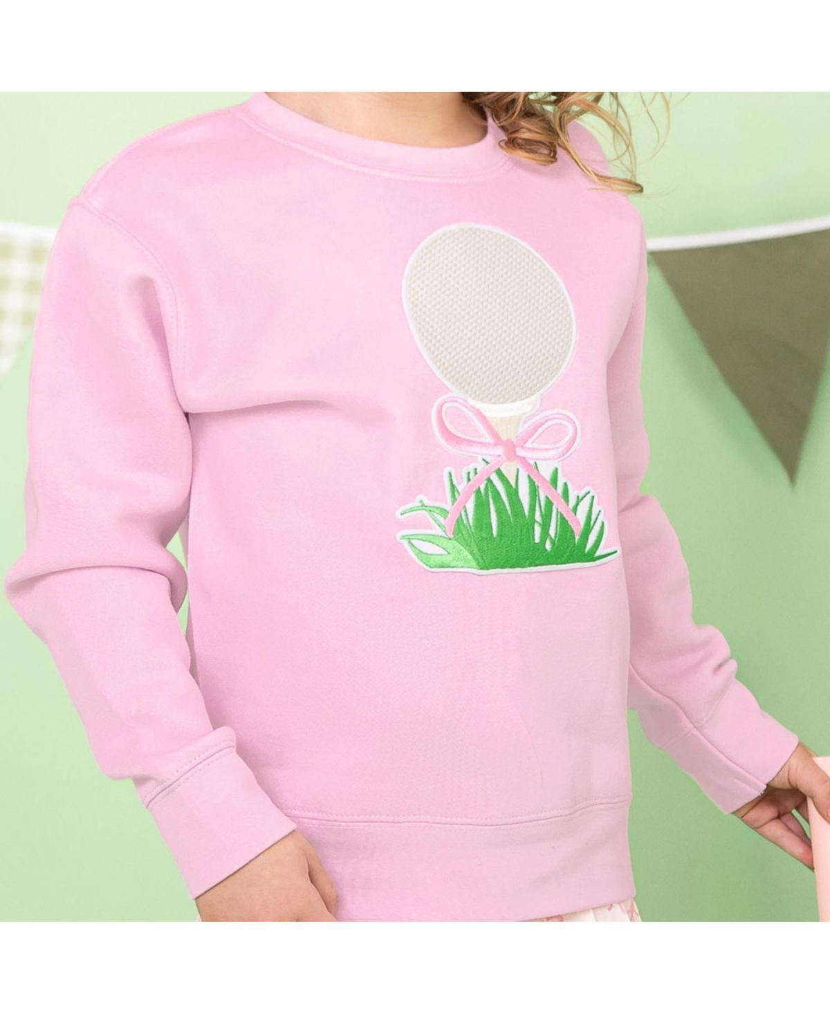 Sweet Wink Toddler Girls Golf Tee Bow Patch Sweatshirt