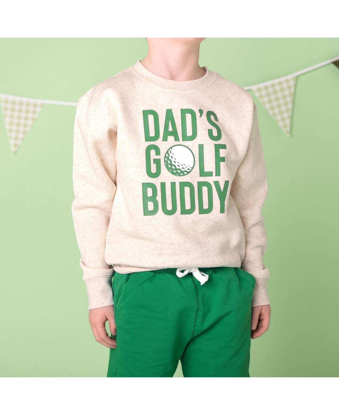 Толстовка Sweet Wink Dad's Golf Buddy Sweatshirt для мальчиков, цвет: Натуральный меланжевый — фото 3
