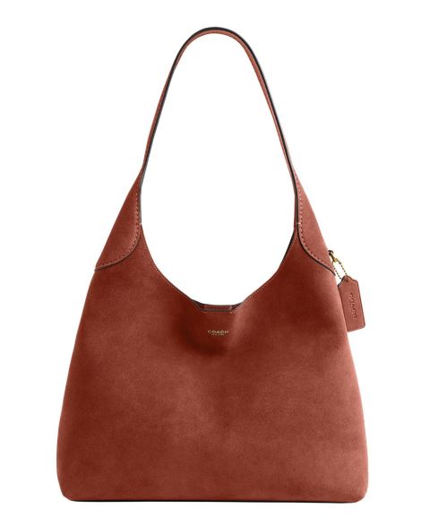 Женские сумки COACH Brooklyn Large Suede Shoulder Bag 34