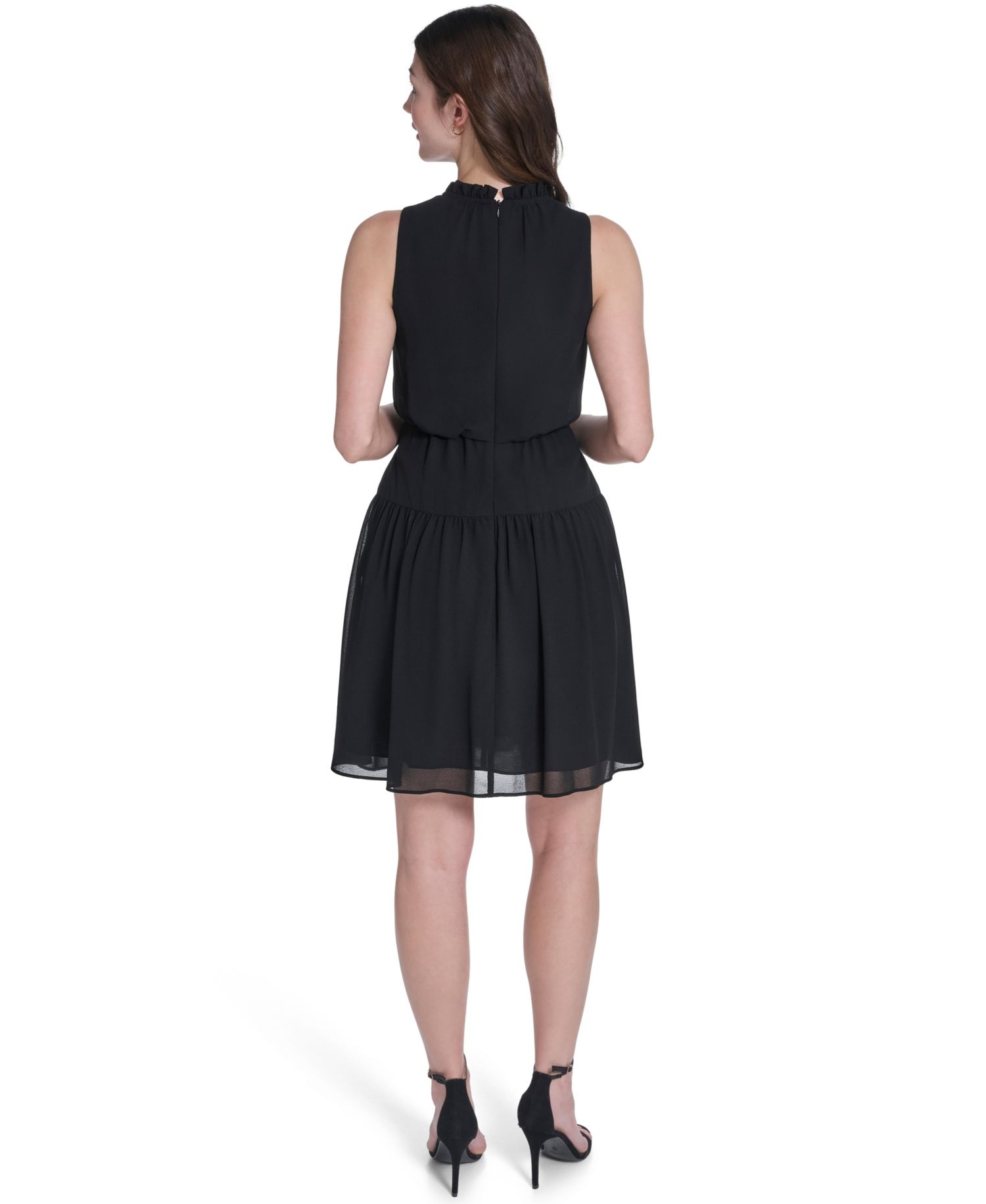 Women's V-Neck Fit & Flare Mini Dress