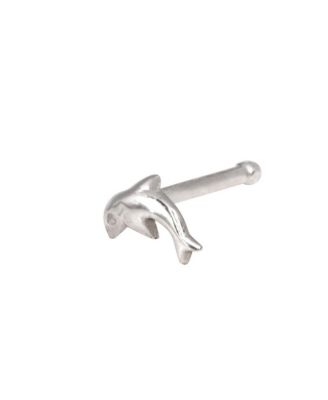 14k 20g Dolphin Nose Stud Ring