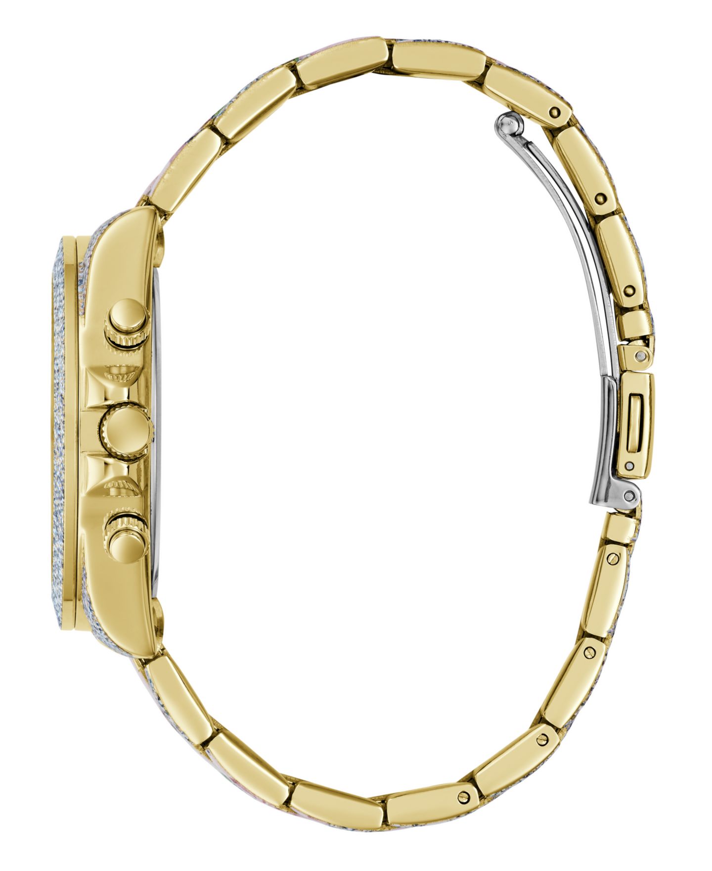 Женские часы GUESS Floral Print Stainless Steel Multi-Function Watch, 38mm — фото 3