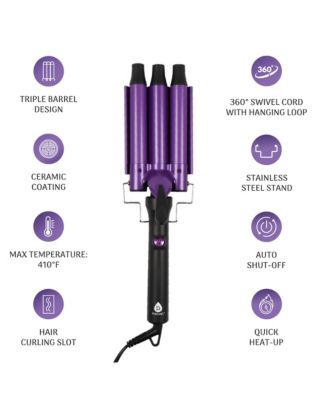 Professional Hair Styling Trio: Triple Barrel Curler, One-Step Volumizer & Flat Iron Duo Pack