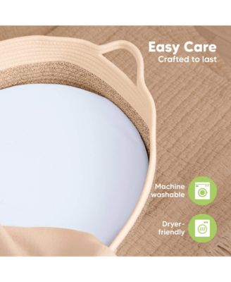 Bassinet Sheet for Baby Girls, Boys, 2-Pack Isla Fitted Bassinet Sheets, Bassinet Mattress Sheets