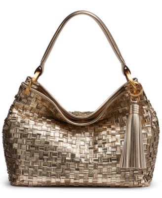 Glenwood Metallic Woven Small Shoulder Bag