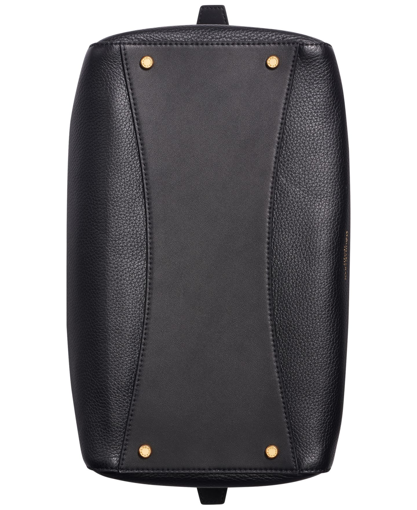 Женская сумка Donna Karan New York Chantilly Medium Leather Satchel, цвет: Чёрный / Золотой — фото 4