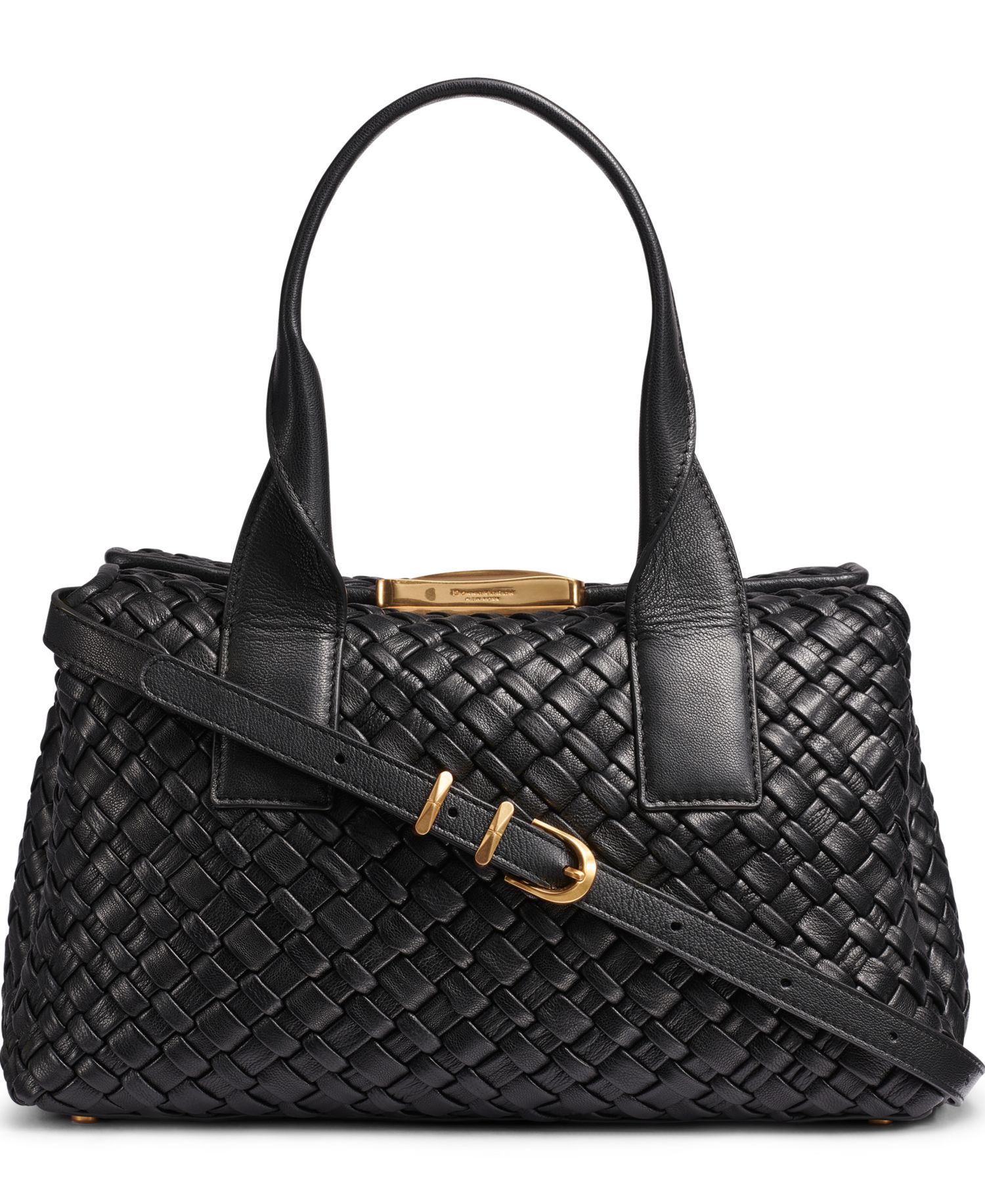Amagansett Woven Leather Satchel Bag