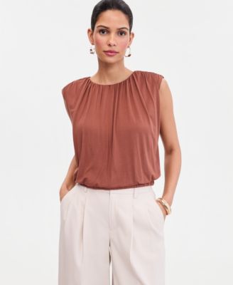 Women's Sleeveless Blouson Top
