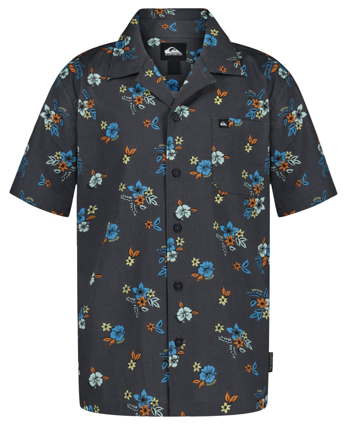 Quiksilver Boys' 8-20 Island Flowers Printed Button-Up Shirt — фото 1