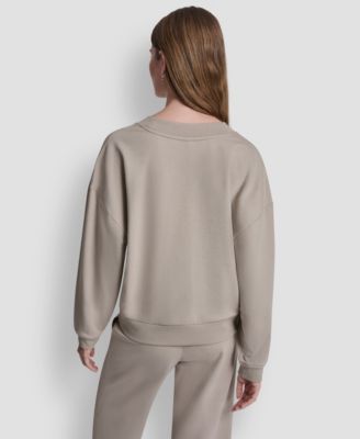 Sport Women's Metallic Bubble Logo V-Neck Sweatshirt