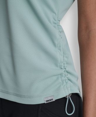 Women's Ruched Side Seams V-Neck Tech T-Shirt