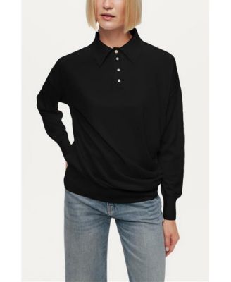 Women's Knit Polo Sweater