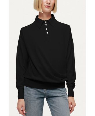 Women's Knit Polo Sweater