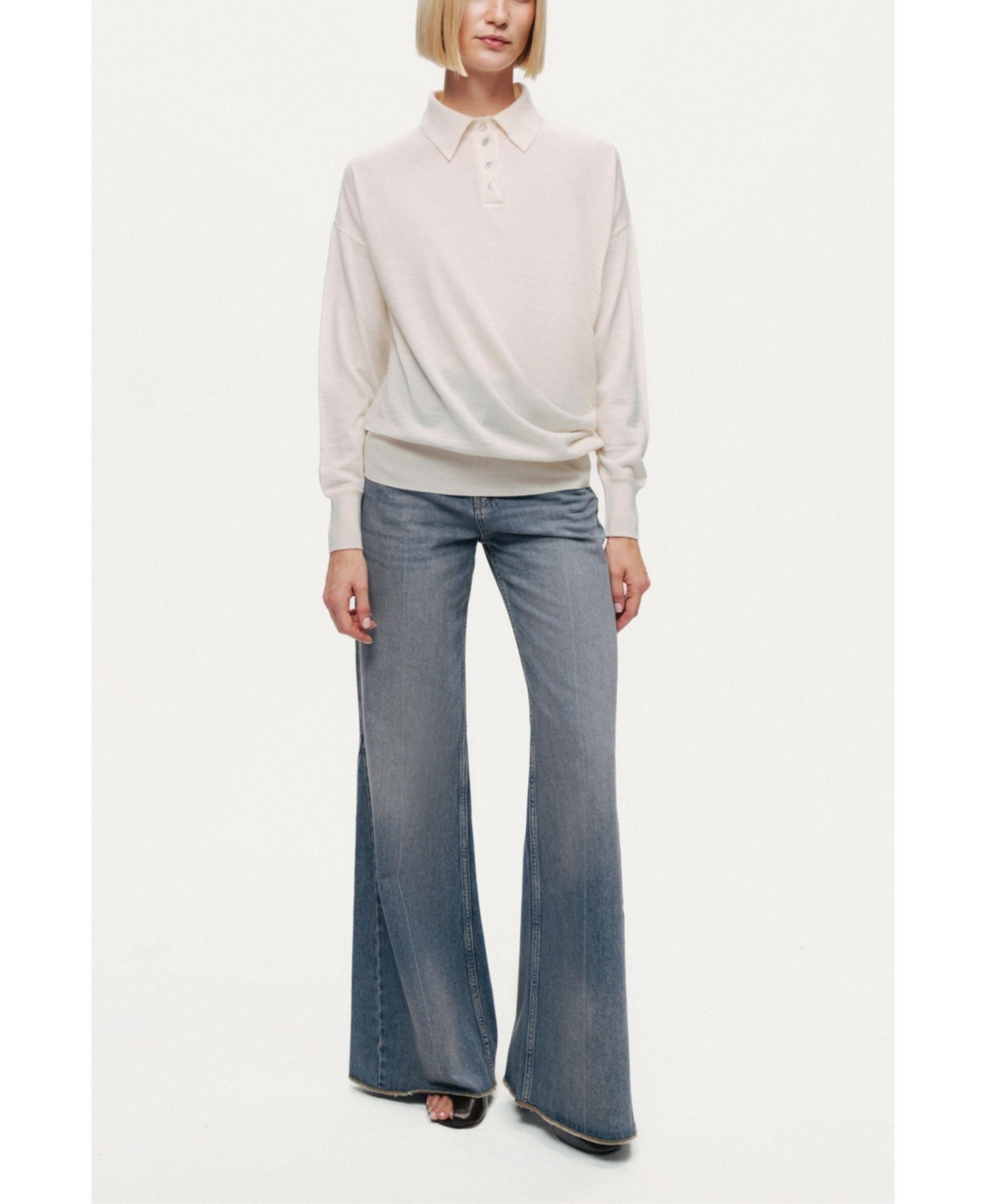 Nocturne Women's Knit Polo Sweater