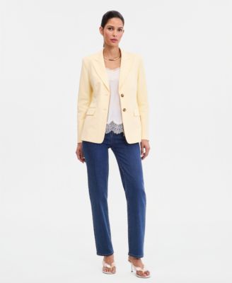Women's Two Button Fitted Waist Blazer