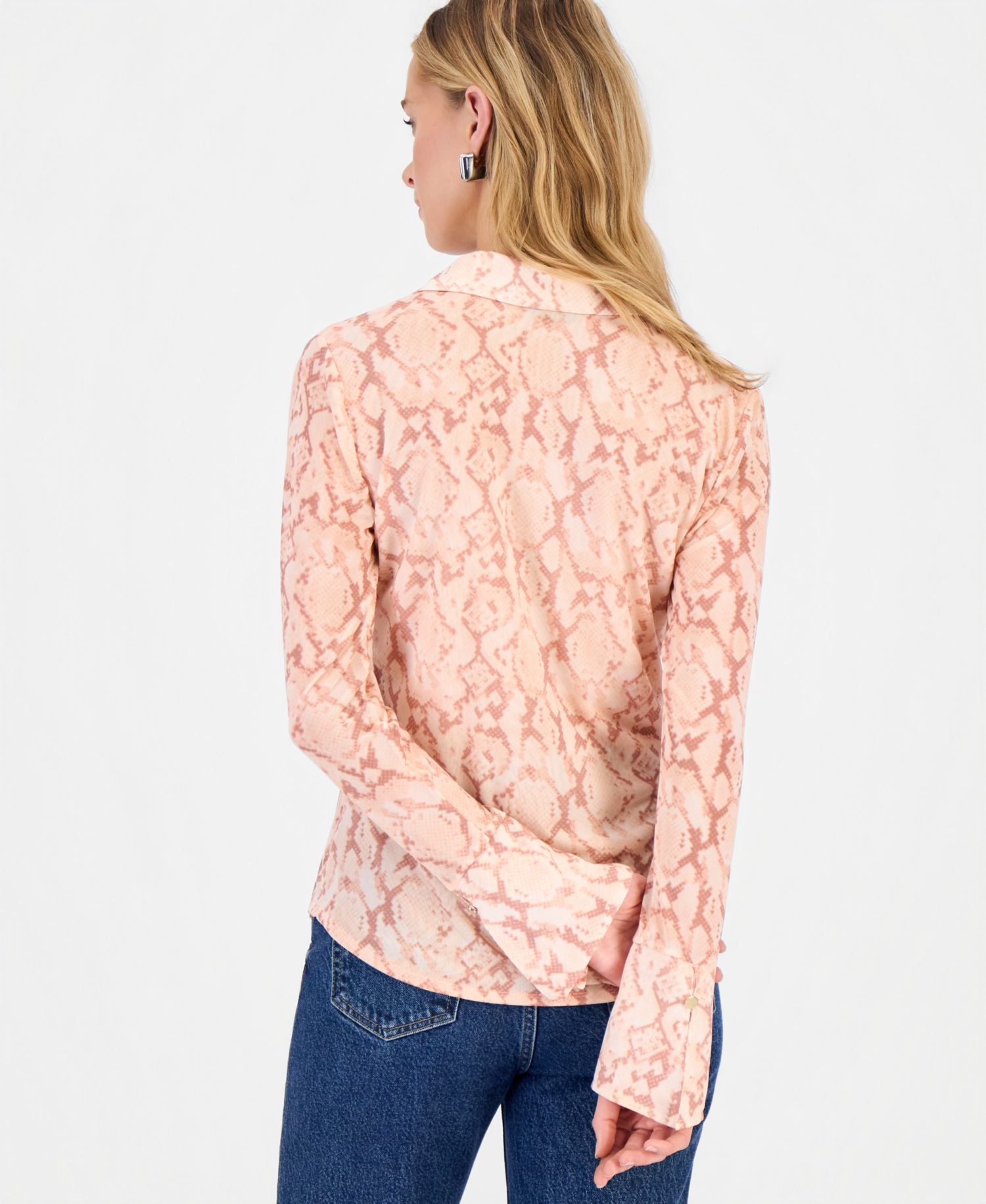 Plus Size Johnny-Collar Top
