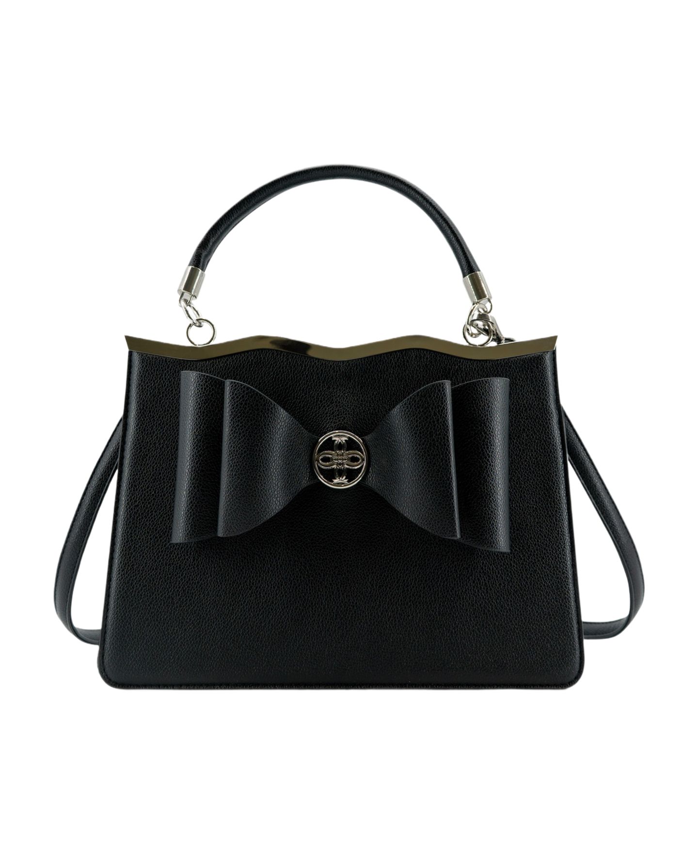 Женская сумка LIKE DREAMS The Noa Structured Bowtie Small Crossbody, цвет: Чёрный — фото 1