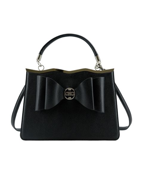 Женская сумка LIKE DREAMS The Noa Structured Bowtie Small Crossbody, цвет: Чёрный