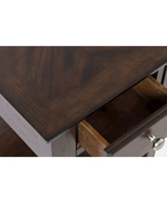Modern Espresso Chairside End Table