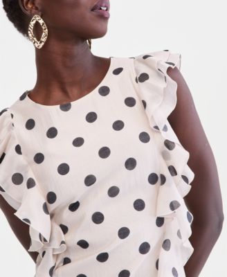 Women's Ruffle Sleeveless Midi Dress