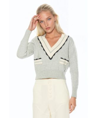 Women's Arden Deep V Contrast Trim Cardigan