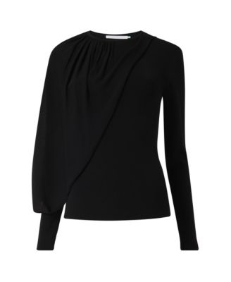 Women's Knitted Scarf Detail Top