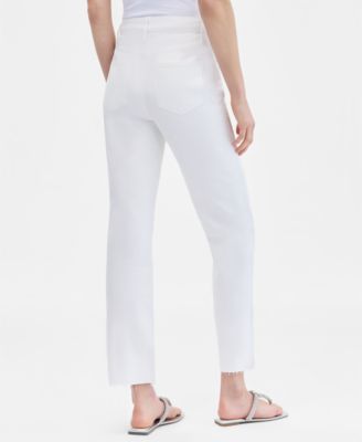 Women's Crystal-Embellished Straight-Leg Ankle Jeans